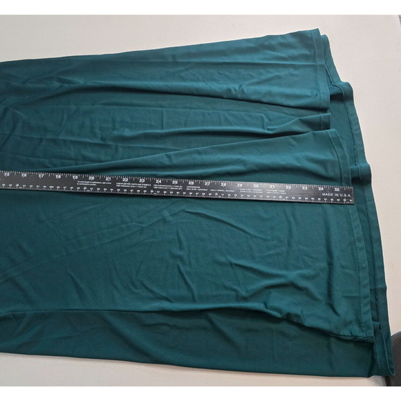 Lark & Ro Dress Women's L Green Long Bell Sleeve Ruffles Fit & Flare - Picture 8 of 16